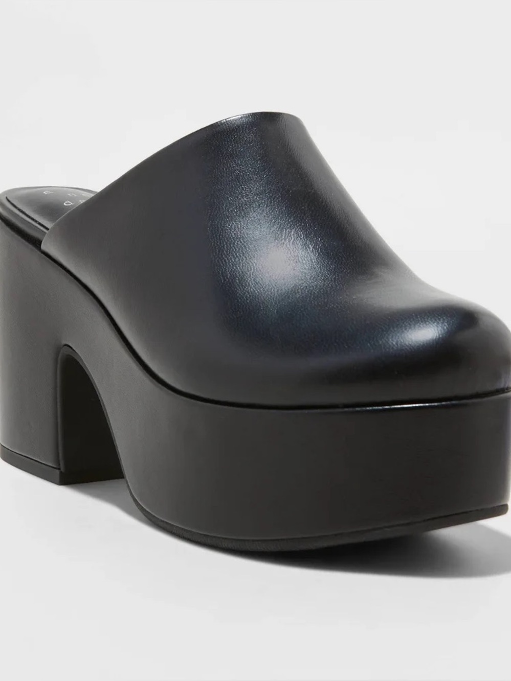a new day Black Platform Clog Mules